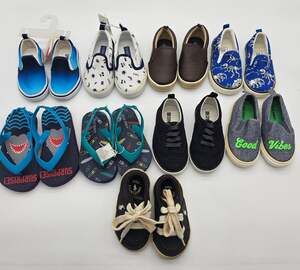 Boys 9 pair Shoe Lot - Size 4-6 -Gap, Old Navy, Ralph Lauren, Gymboree